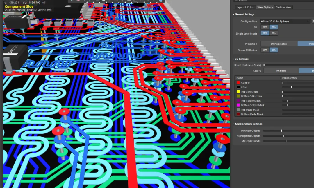图 4：使用 Altium Designer® 3D 查看器的先进 PCB 设计示例.png