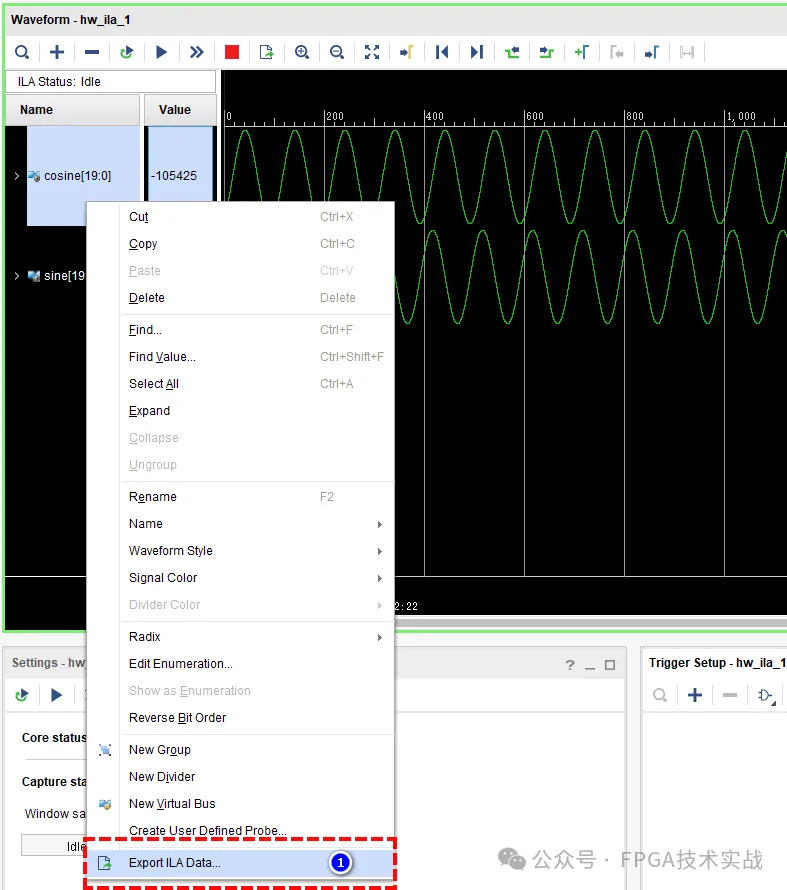 图2：右键选择Export ILA Data....png
